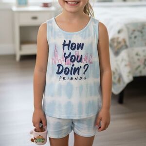 Friends How You Doin'? 2 Piece Pajama Set PJs Girls Small 6/6X TV Show Joey